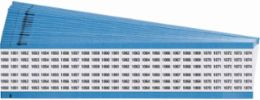 Wire Marker Card - Repositionable Vinyl Cloth, Legend 1050 to 1074
