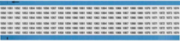 Wire Marker Card - Repositionable Vinyl Cloth, Legend 1050 to 1074