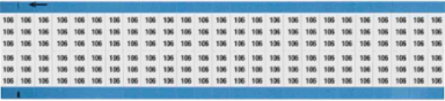 Solid Numbers Scored Wire Marker Card, 106, Black on White