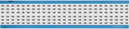 Solid Numbers Scored Wire Marker Card, 106, Black on White