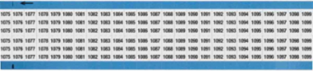 Wire Marker Card - Repositionable Vinyl Cloth, Legend 1075 to 1099