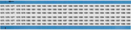 Wire Marker Card - Repositionable Vinyl Cloth, Legend 1075 to 1099