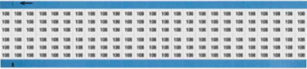 Solid Numbers Scored Wire Marker Card, 108, Black on White