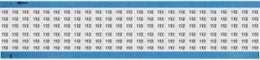 Solid Numbers Scored Wire Marker Card, 112, Black on White