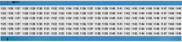 Wire Marker Card - Repositionable Vinyl Cloth, Legend 1125 to 1149