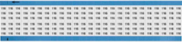 Solid Numbers Scored Wire Marker Card, 116, Black on White