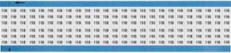 Solid Numbers Scored Wire Marker Card, 118, Black on White
