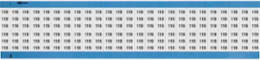 Solid Numbers Scored Wire Marker Card, 119, Black on White