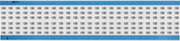 Solid Numbers Scored Wire Marker Card, 120, Black on White