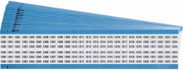 Wire Marker Card - Repositionable Vinyl Cloth, Legend 1200 to 1224