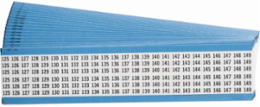 Wire Marker Card - Repositionable Vinyl Cloth, Legend 125 to 149