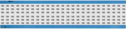 Solid Numbers Scored Wire Marker Card, 125, Black on White