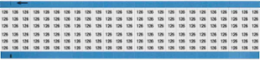 Solid Numbers Scored Wire Marker Card, 126, Black on White