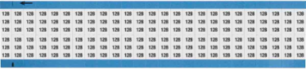 Solid Numbers Scored Wire Marker Card, 128, Black on White