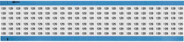 Solid Numbers Scored Wire Marker Card, 129, Black on White