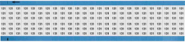 Solid Numbers Scored Wire Marker Card, 131, Black on White