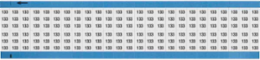 Solid Numbers Scored Wire Marker Card, 133, Black on White