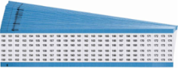 Wire Marker Card - Repositionable Vinyl Cloth, Legend 150 to 174