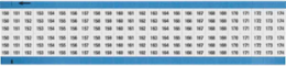 Wire Marker Card - Repositionable Vinyl Cloth, Legend 150 to 174