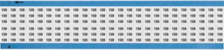Solid Numbers Scored Wire Marker Card, 159, Black on White