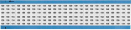 Solid Numbers Scored Wire Marker Card, 159, Black on White