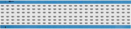 Solid Numbers Scored Wire Marker Card, 161, Black on White