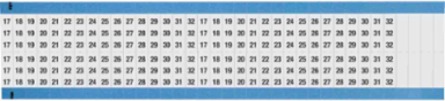 Wire Marker Card - Repositionable Vinyl Cloth, Legend 17 to 32, Black on White