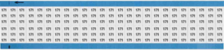 Solid Numbers Scored Wire Marker Card, 171, Black on White