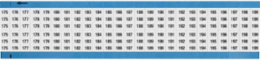 Wire Marker Card - Repositionable Vinyl Cloth, Legend 175 to 199