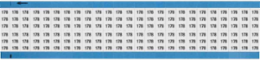 Solid Numbers Scored Wire Marker Card, 178, Black on White