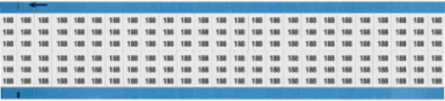 Solid Numbers Scored Wire Marker Card, 188, Black on White