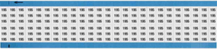 Solid Numbers Scored Wire Marker Card, 195, Black on White