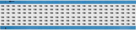 Solid Numbers Scored Wire Marker Card, 196, Black on White