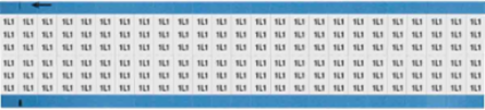 Machine Tool Symbol Scored Wire Marker Card, 1L1, Black on White