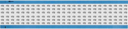 Machine Tool Symbol Scored Wire Marker Card, 1T2, Black on White