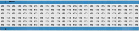 Machine Tool Symbol Scored Wire Marker Card, 1T3, Black on White