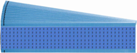 Numbers on Color Backgrounds Wire Markers, Black on Blue, Legend 2