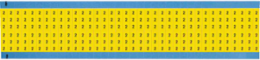 Solid Numbers Scored Wire Marker Card, 2, Cloth, Black on Yellow
