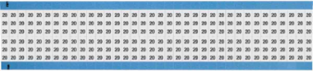 Solid Numbers Scored Wire Marker Card, 20, Black on White
