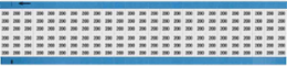 Solid Numbers Scored Wire Marker Card, 200, Black on White
