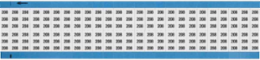 Solid Numbers Scored Wire Marker Card, 208, Black on White