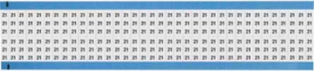 Solid Numbers Scored Wire Marker Card, 21, Black on White