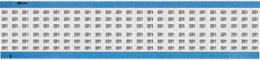 Solid Numbers Scored Wire Marker Card, 221, Black on White