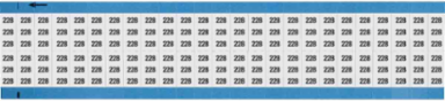 Solid Numbers Scored Wire Marker Card, 228, Black on White