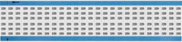 Solid Numbers Scored Wire Marker Card, 229, Black on White