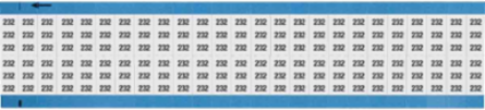 Solid Numbers Scored Wire Marker Card, 232, Black on White