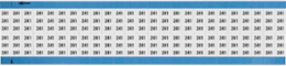 Solid Numbers Scored Wire Marker Card, 241, Black on White