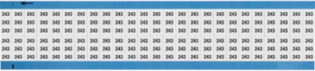 Solid Numbers Scored Wire Marker Card, 243, Black on White