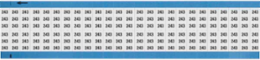 Solid Numbers Scored Wire Marker Card, 243, Black on White