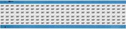 Solid Numbers Scored Wire Marker Card, 247, Black on White